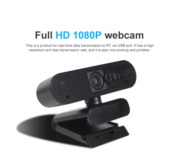 Front view of the 1080P USB webcam