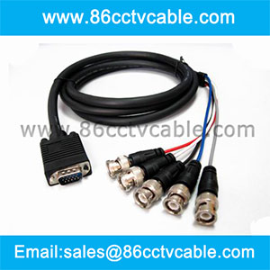 HD15 to 5 BNC Audio Video Cable