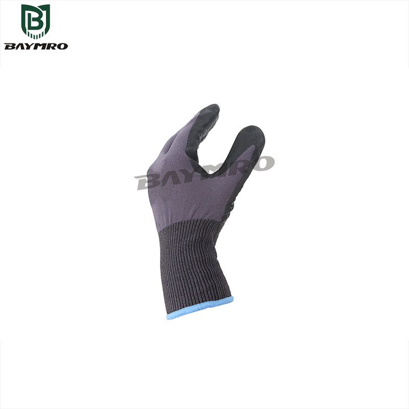 15G Foam Nitrile Coated Work Gloves with Dotted Palm