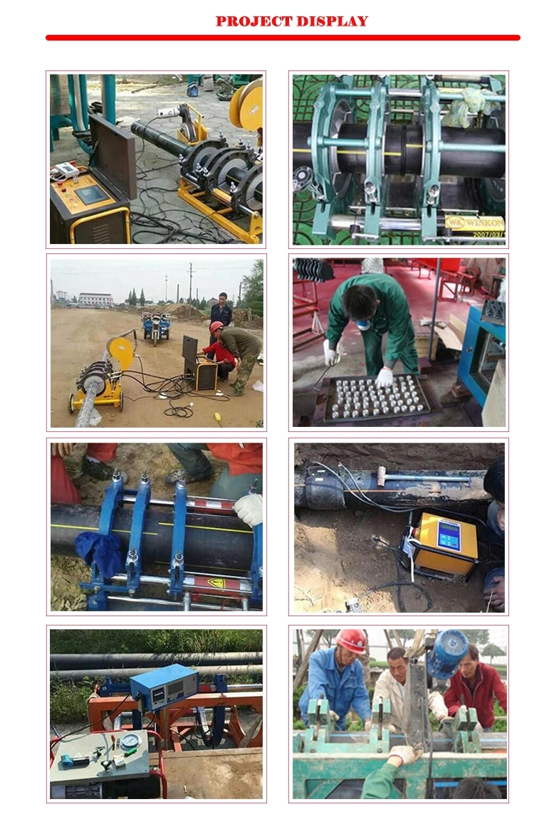Project display showing the machine in use on-site