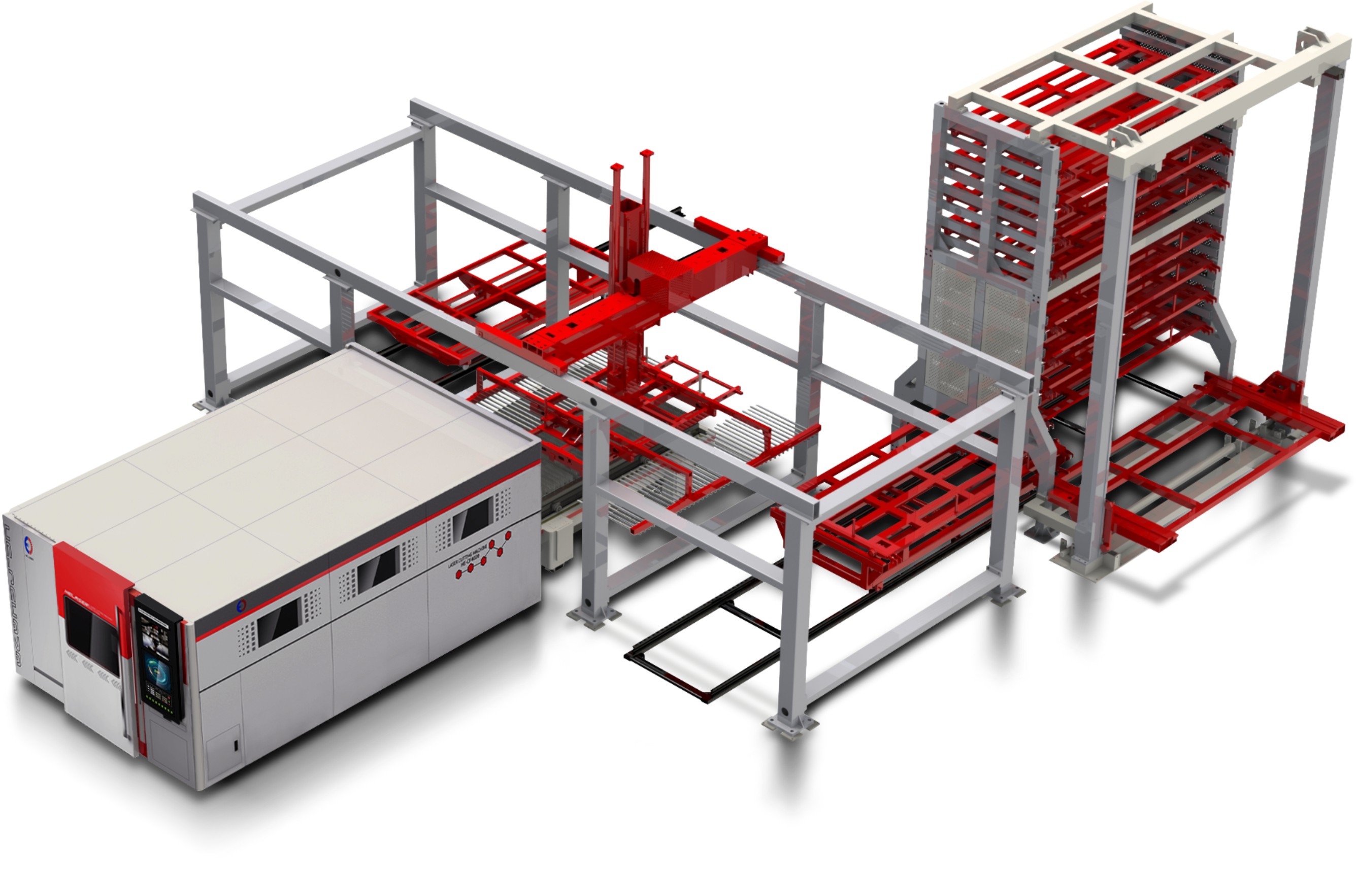 Automated Fiber Laser Cutting System with Multi-Layer Storage