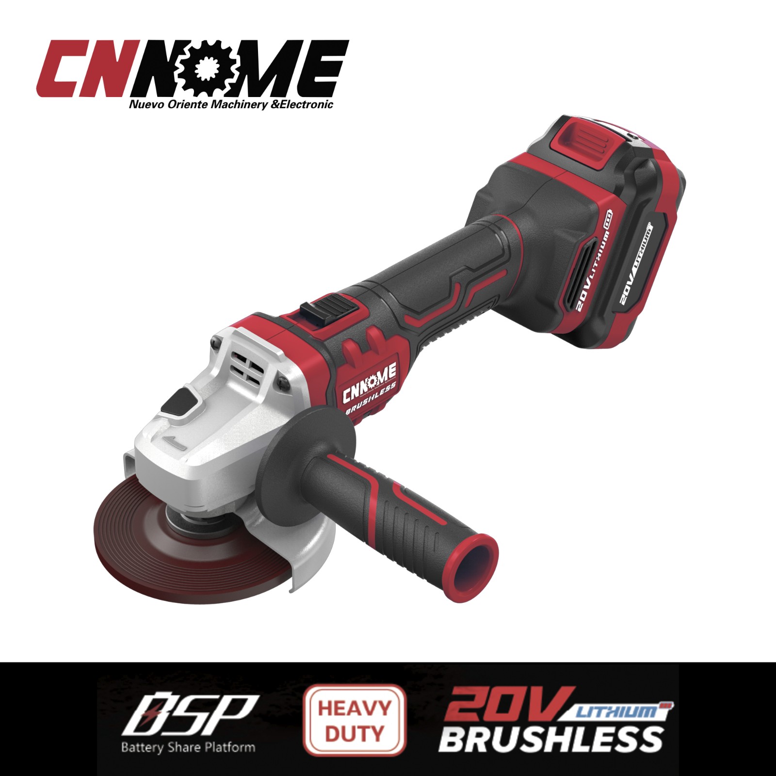 Heavy Duty Cordless 20V Brushless Angle Grinder - Image 3