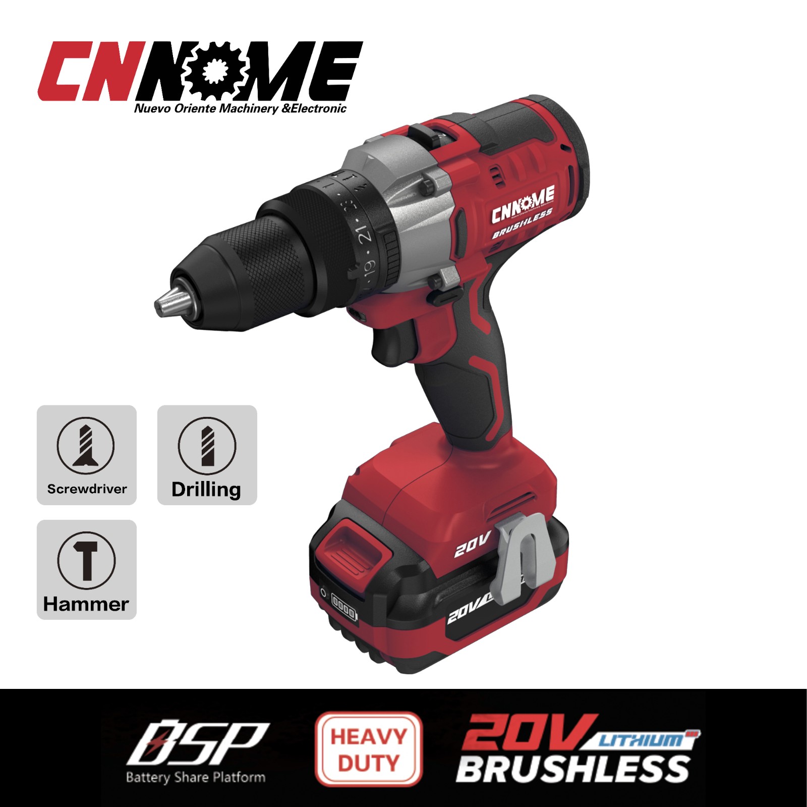 Heavy Duty Cordless 20V Brushless Double Speed Drill - Image 3