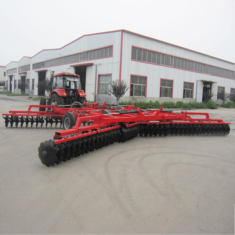 Close up of heavy duty disc harrow components