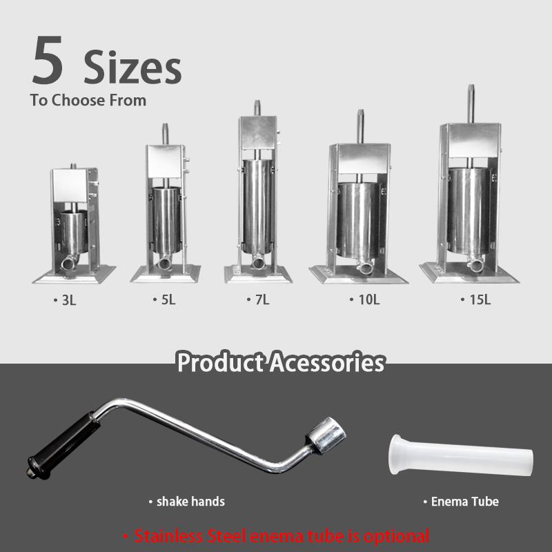 Heavy Duty Factory Direct Price Manual Sausage Filler Stuffer Machine 7L - Image 2