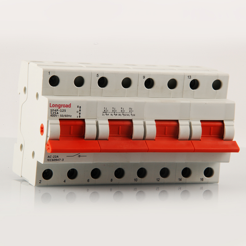Heavy Duty Safety Din-rail Mounting I-0-II Changover Switch 125A - Image 2