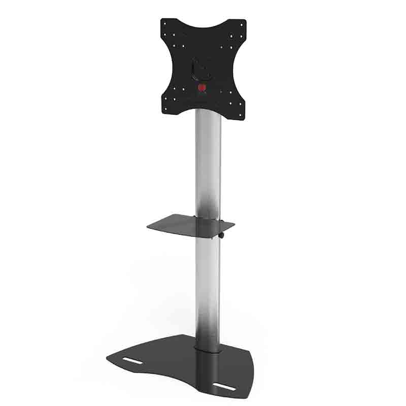 Height Adjustable Rotating TV Stand with Shelf