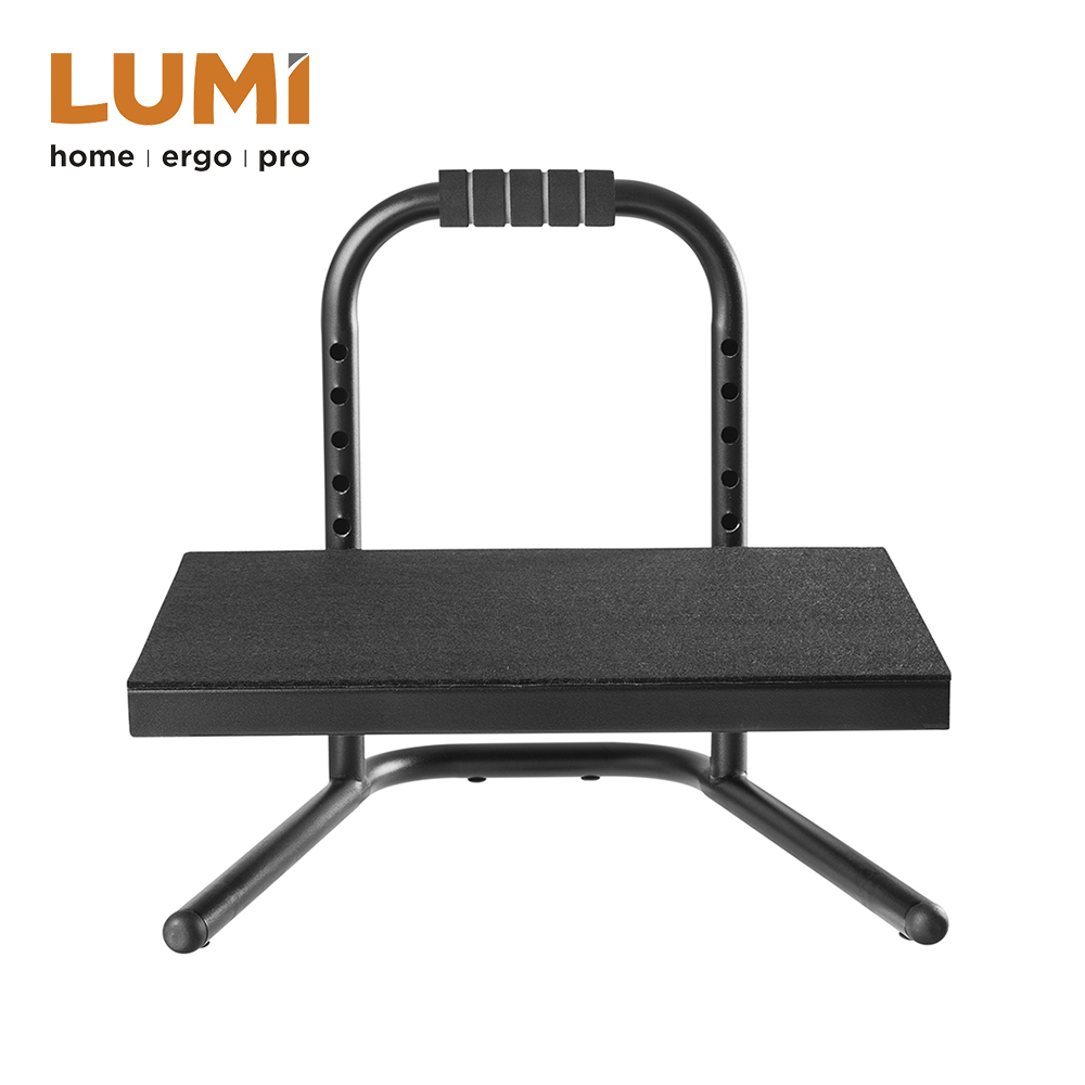 Adjustable Height Steel Footrest with Padded Surface