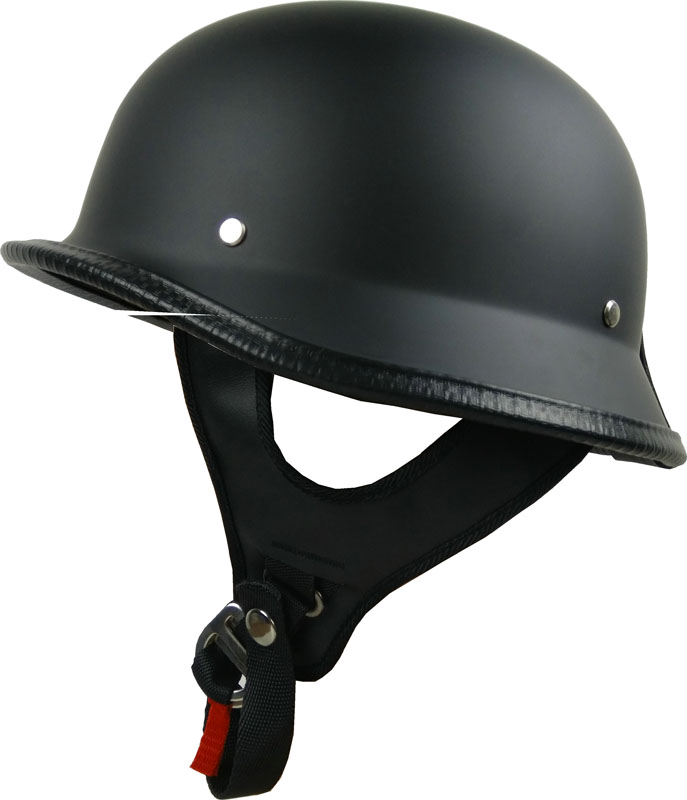 Motorcycle Half Helmet - Matte Black, Low Profile