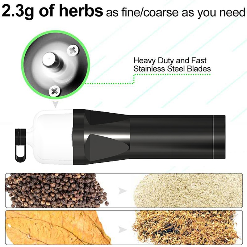 Herb Spice Electric Grinders,Pill Medicine Crusher,Dry Pepper Mills,USB Rechargeable,Mini - Image 2
