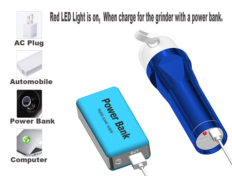 Herb Spice Electric Grinders,Pill Medicine Crusher,Dry Pepper Mills,USB Rechargeable,Mini - Image 2