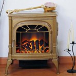 Vintage Style Electric Fireplace with Flame Effect