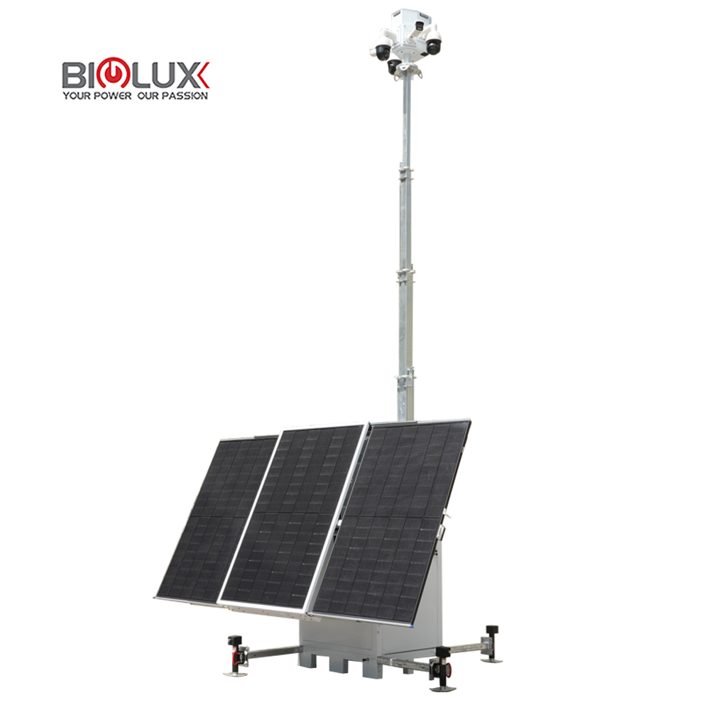 HiCUBE Mobile Solar Surveillance Tower with 7m Electric Mast for Outdoors Security - Image 3