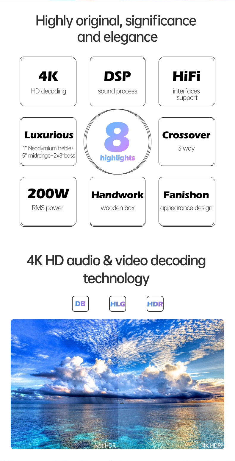 Close up of speaker driver configuration and technical highlights