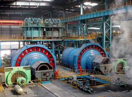 Large-scale industrial coal mill with rotating drum and air classification system