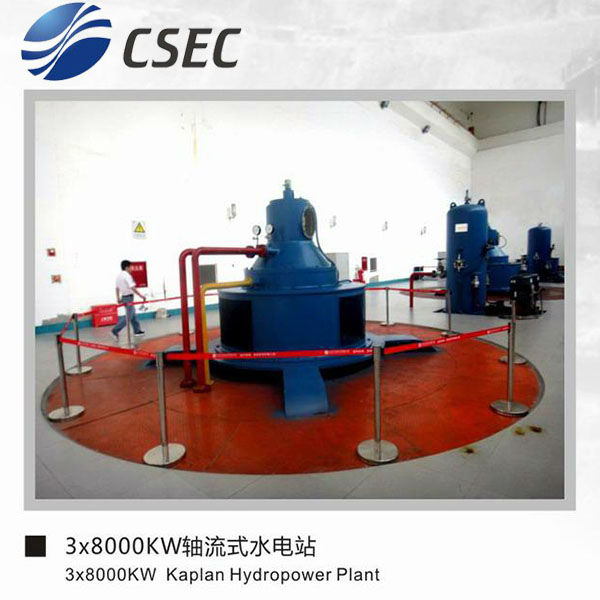 Installed Kaplan hydropower plant equipment