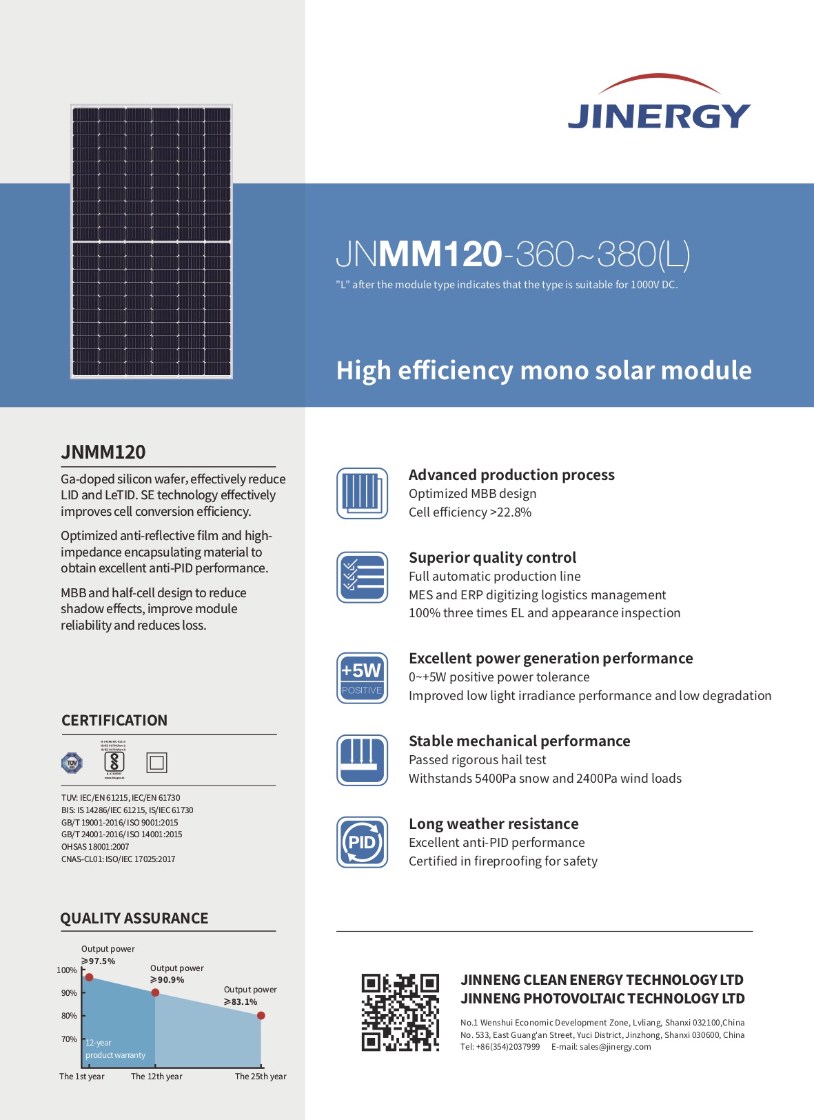Diagram showing the anti-PID and MBB half-cell technology benefits
