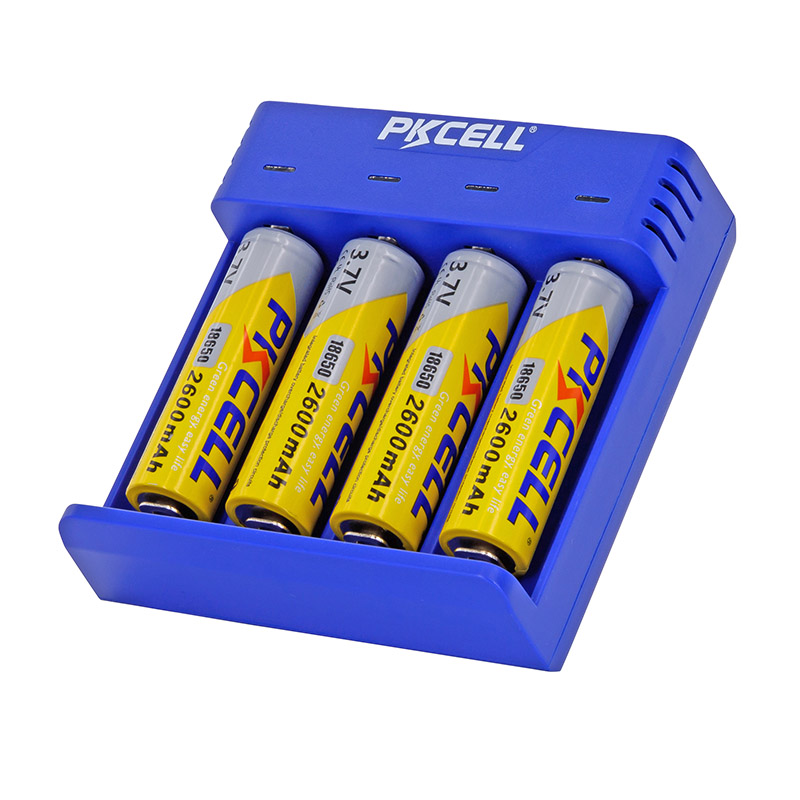 High performance 18650/16340/22650/26650 Li-ion battery charger Micro USB 5V 2A 4 slots Used as power bank - Image 2