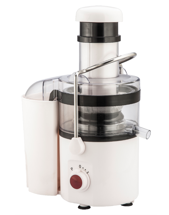 Diagram showing the assembly and components of the centrifugal juicer