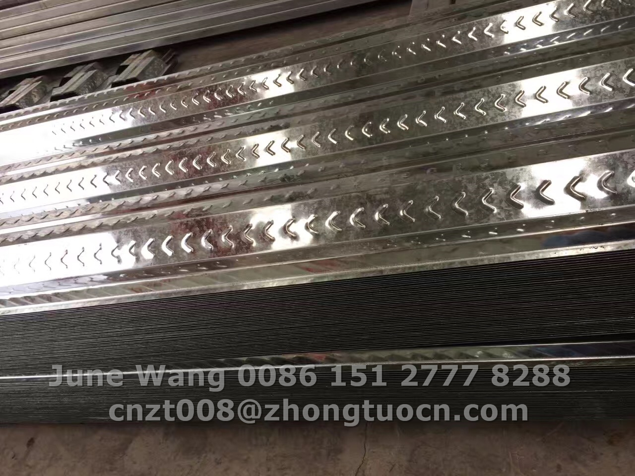 Finished steel floor deck profile example