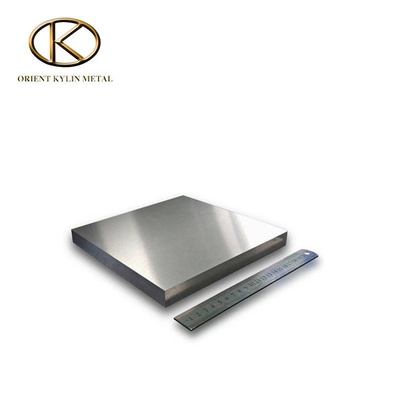 High purity polished molybdenum sheet plate showing surface finish
