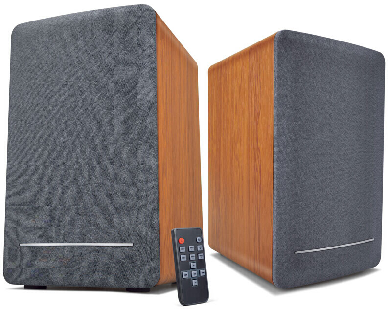 2-Channel Bookshelf Speakers with Wooden Cabinet