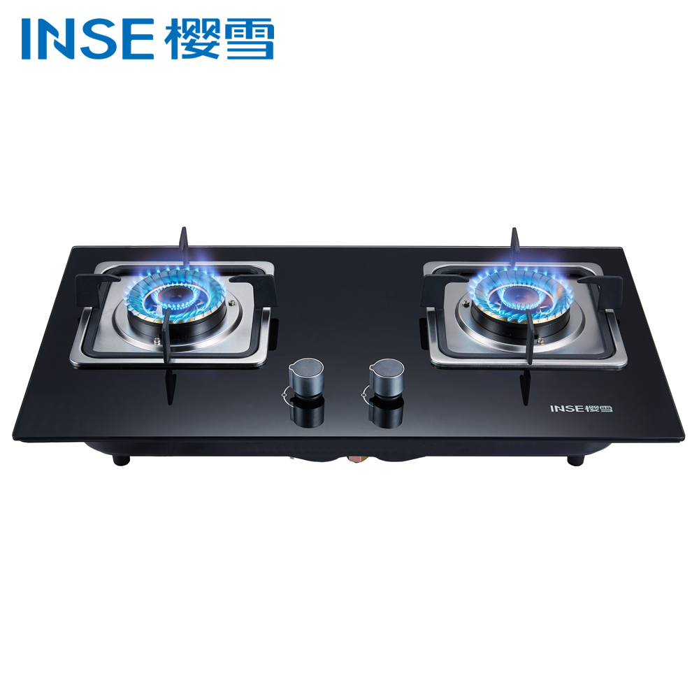 High Quality Black Glass Body Kitchen Gas Stove two Burner JZY/T/R-Q1812(B) - Image 3