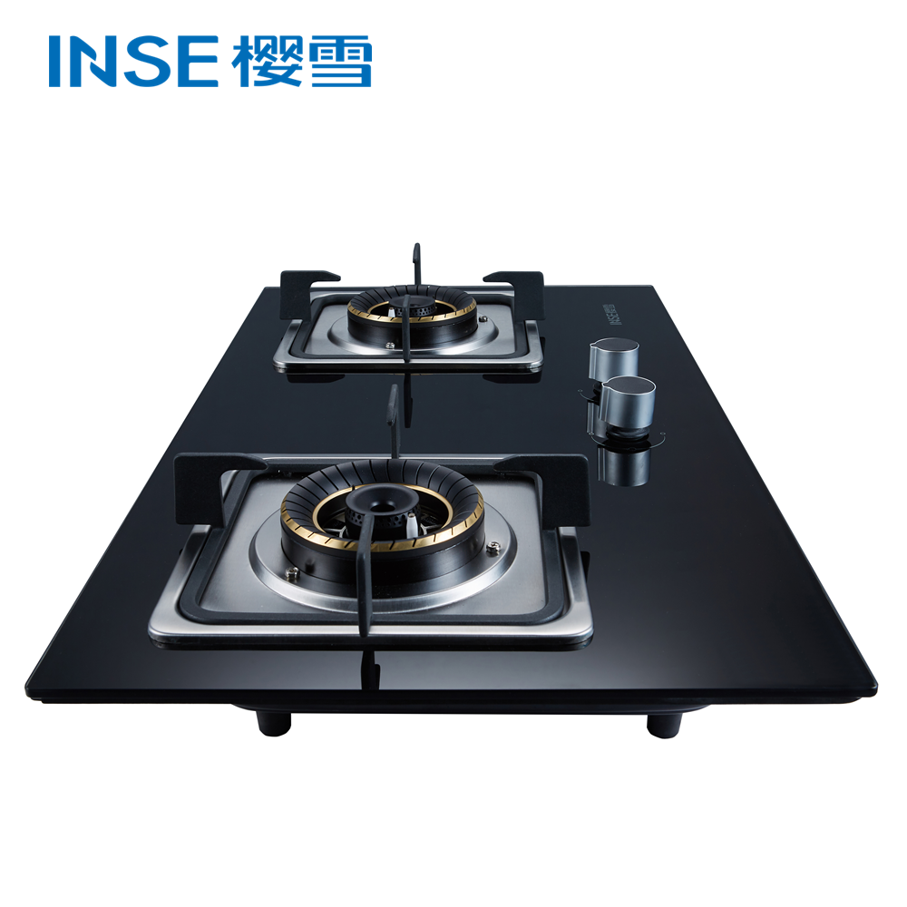 High Quality Black Glass Body Kitchen Gas Stove two Burner JZY/T/R-Q1812(B) - Image 2
