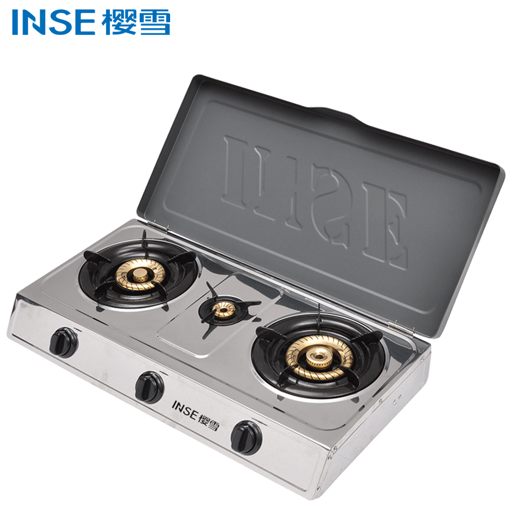 High Quality Cooking Appliance Table 3 Burner INSE Gas Stove Top/JZY/T-3-303 - Image 2