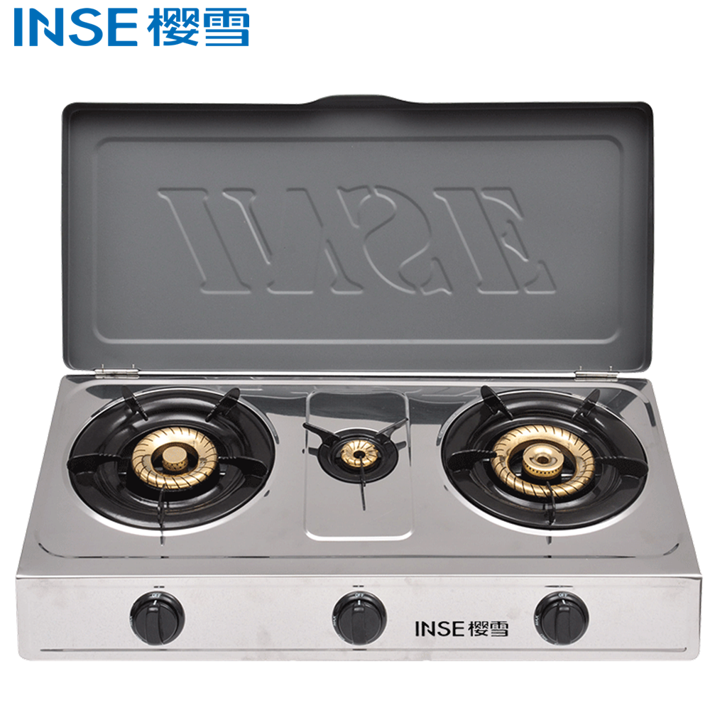 Three-Burner Tabletop Gas Stove
