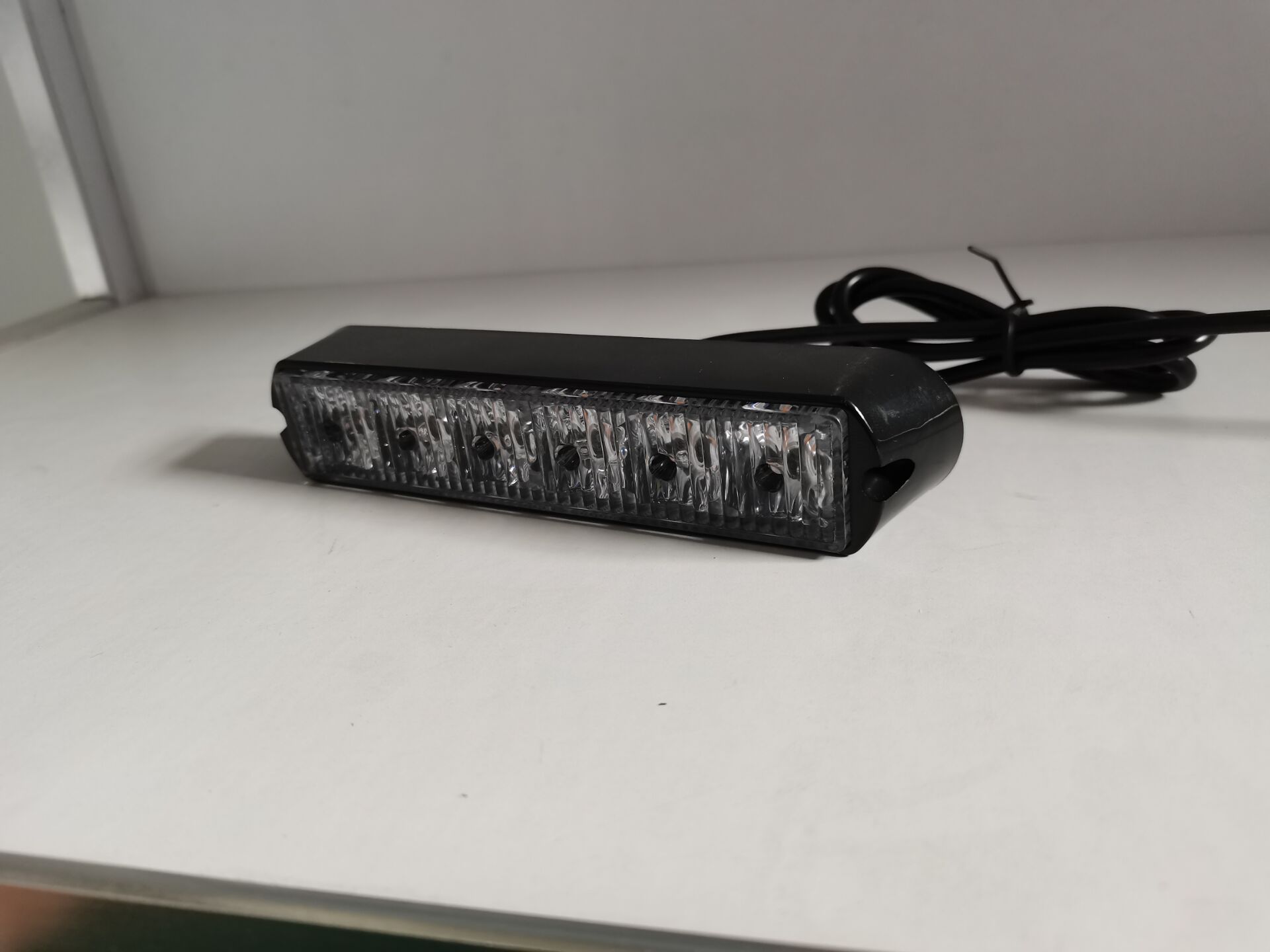 Close up of the LED strobe light housing