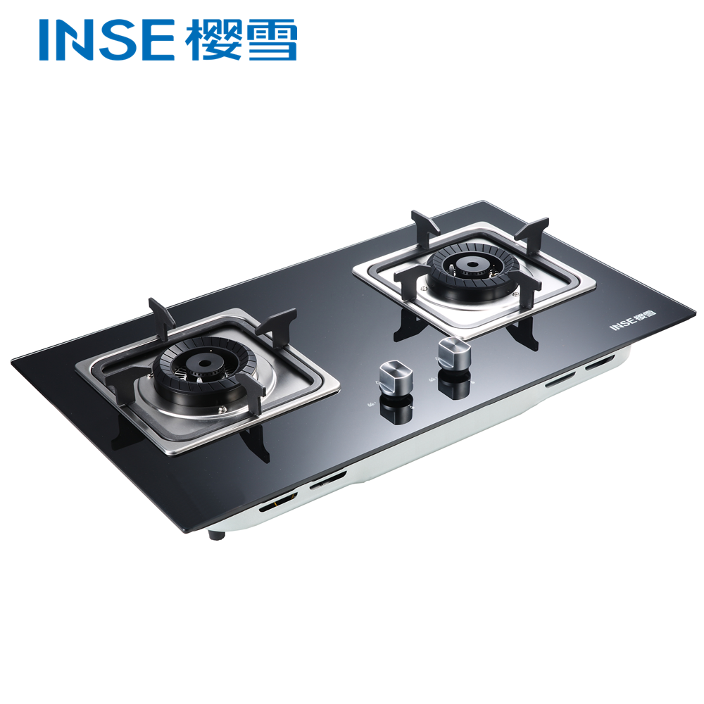 Two-Burner Gas Cooktop with Tempered Glass Panel
