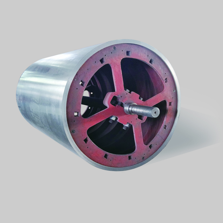 Close up of the cylindrical drum and metal frame