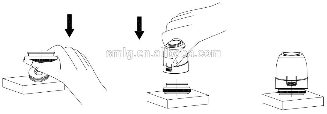 Installation instructions for the thermal actuator