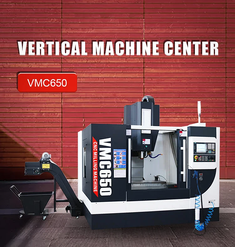 Front view of the VMC650 3-axis CNC milling machine
