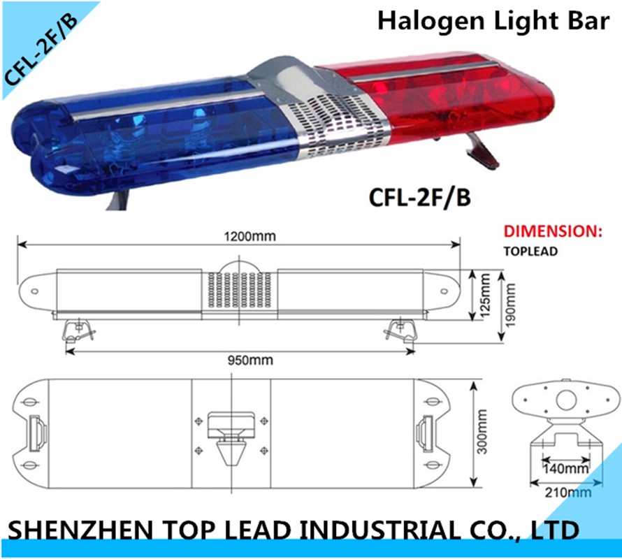 High Quality Police LED Roof Light Bar With Speaker and Siren for emergency use - Image 3