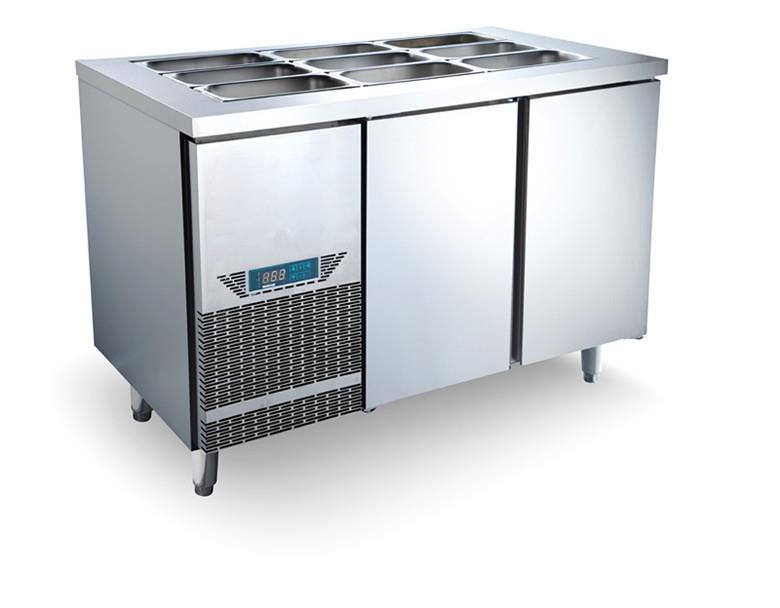 High Quality Stainless Steel Work Table Salad Refrigerator Workbench Undercounter Fridge - Image 3