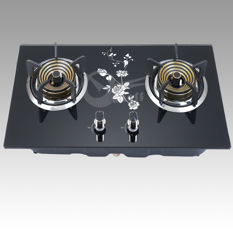 High quality tempered glass 2 burner built-in gas hob gas stove - Image 3