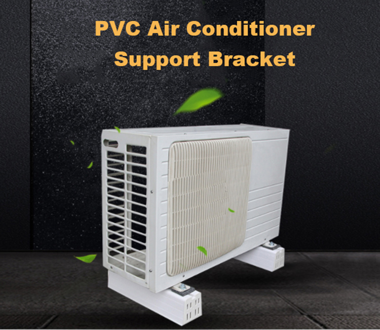 Close up of PVC air conditioner support bracket