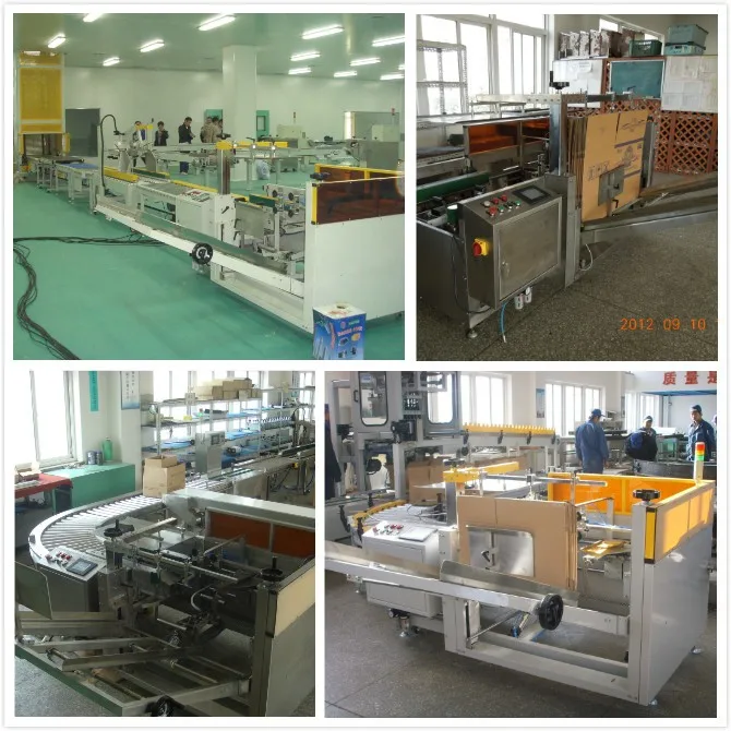 Close up of the carton erector machine components