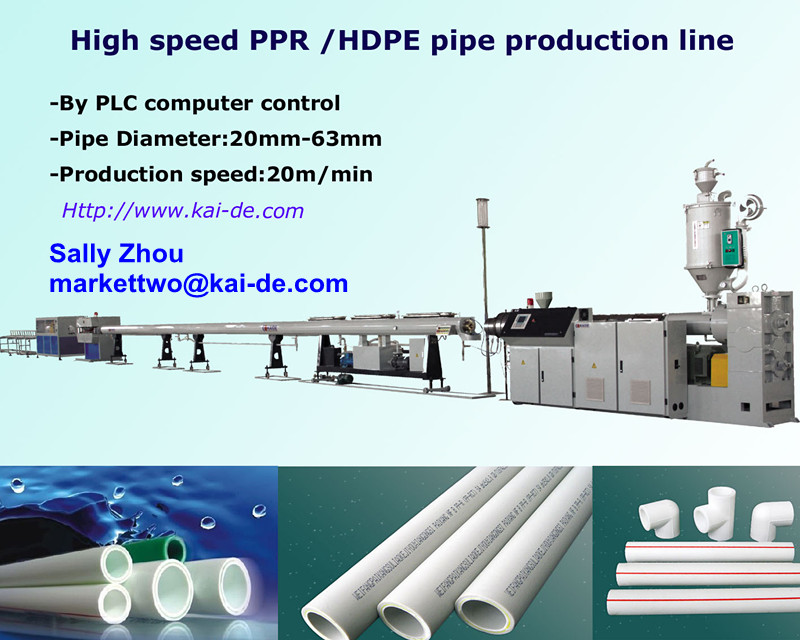 High speed PPR pipe extrusion machine /PPR pipe exrusion line - Image 3