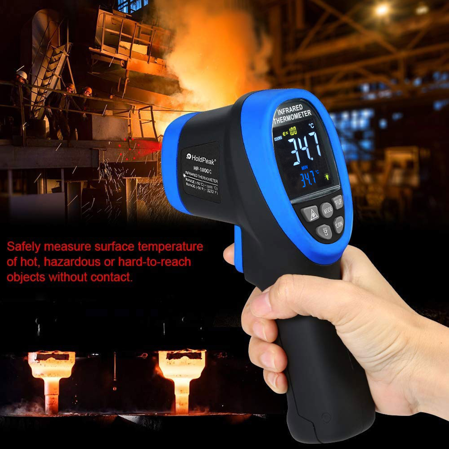 Industrial application of infrared thermometer