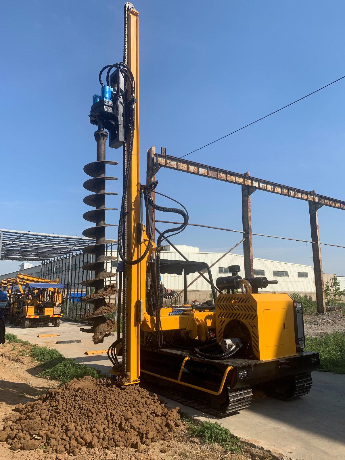 Highway Guardrail Solar Hydraulic Crawler Ground Screw Machine - Image 2