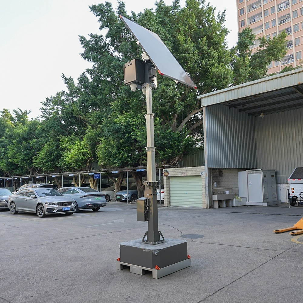 Mobile Solar CCTV Tower with Telescopic Mast