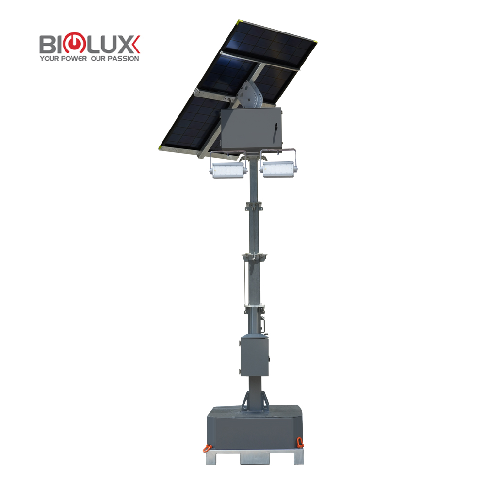 HiGUARD Solar-Powered Light Tower with Rotatable Panel for Lighting Solution - Image 3