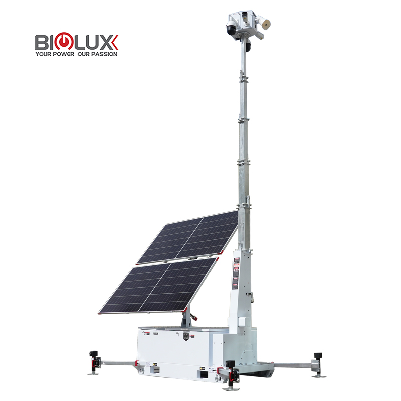 HiSKID-II Solar Security Camera Tower with SKID Base for Public Security - Image 3