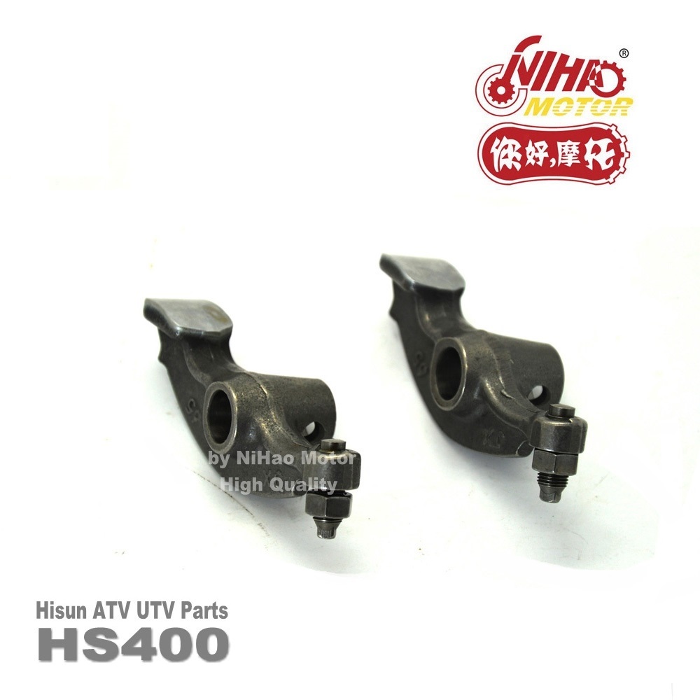 Close up of exhaust and intake rocker arm components