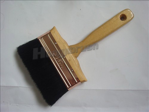 Wide Bristle Paint Brush with Wood Handle