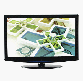 High-Definition LED Television with Elliptical Base