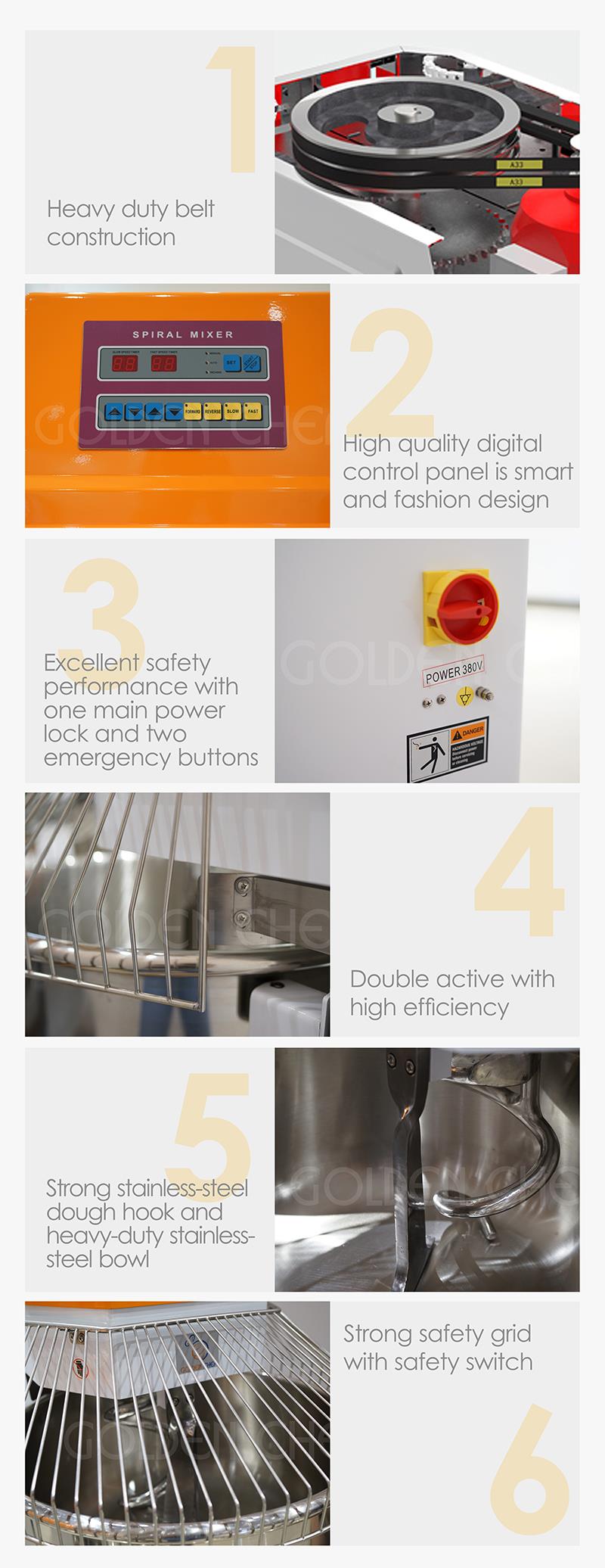 Close up of digital control panel and safety features